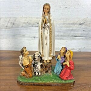 Fontanini Vintage Our Lady of Fatima Hand Painted Italian Catholic Virgin Mary